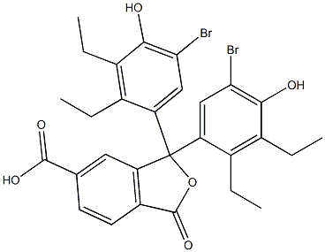 1,1-Bis(5-bromo-2,3-diethyl-4-hydroxyphenyl)-1,3-dihydro-3-oxoisobenzofuran-6-carboxylic acid Structure