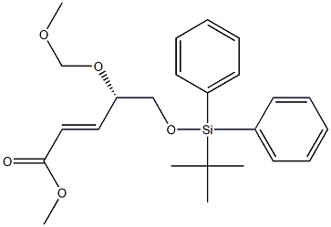 (4S,2E)-5-[(tert-Butyldiphenylsilyl)oxy]-4-(methoxymethoxy)-2-pentenoic acid methyl ester 구조식 이미지