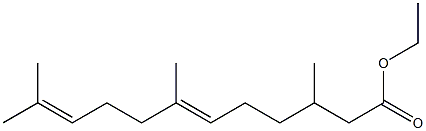 3,7,11-Trimethyl-6,10-dodecadienoic acid ethyl ester Structure