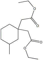3-Methyl-1,1-cyclohexanediacetic acid diethyl ester 구조식 이미지