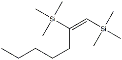 (E)-1,2-Bis(trimethylsilyl)-1-pentylethene 구조식 이미지