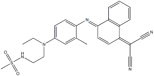 N-[2-[Ethyl[3-methyl-4-[[4-(dicyanomethylene)naphthalen-1(4H)-ylidene]amino]phenyl]amino]ethyl]methanesulfonamide Structure