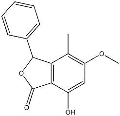 3-Phenyl-4-methyl-5-methoxy-7-hydroxyphthalide 구조식 이미지