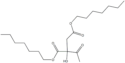 2-Acetyl-2-hydroxybutanedioic acid diheptyl ester Structure