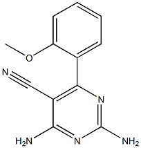 2,4-Diamino-6-(2-methoxyphenyl)pyrimidine-5-carbonitrile 구조식 이미지