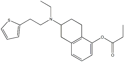 Propanoic acid 2-[ethyl[2-(2-thienyl)ethyl]amino]tetralin-5-yl ester 구조식 이미지