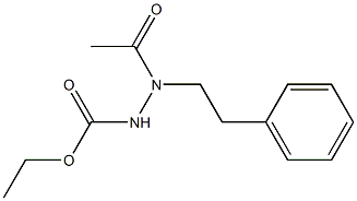 1-(2-Phenylethyl)-1-acetylhydrazine-2-carboxylic acid ethyl ester 구조식 이미지