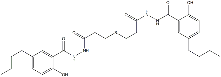 3,3'-Thiodi[propionic acid N'-(5-butylsalicyloyl) hydrazide] 구조식 이미지