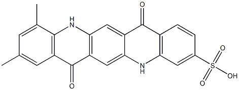 5,7,12,14-Tetrahydro-9,11-dimethyl-7,14-dioxoquino[2,3-b]acridine-3-sulfonic acid Structure