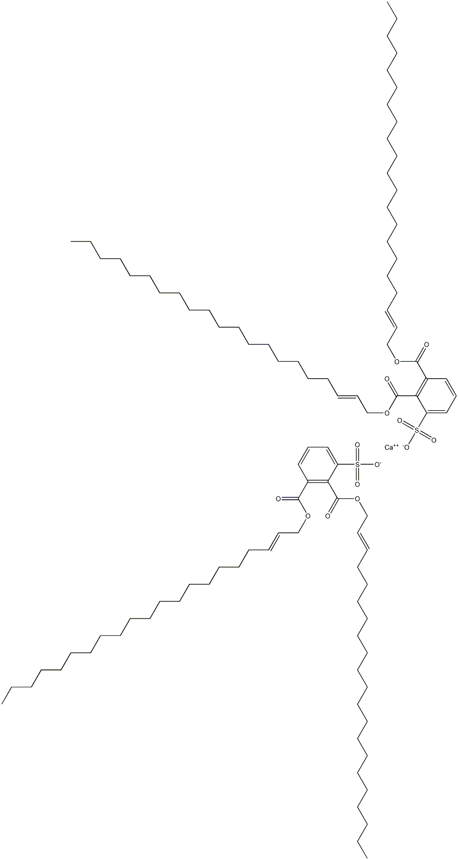 Bis[2,3-di(2-henicosenyloxycarbonyl)benzenesulfonic acid]calcium salt Structure