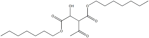 3-Acetyl-2-hydroxybutanedioic acid diheptyl ester 구조식 이미지