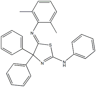 2-(Phenylamino)-5-(2,6-dimethylphenylimino)-4,4-diphenyl-2-thiazoline Structure
