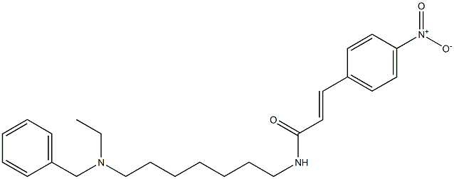 N-[7-(Ethylbenzylamino)heptyl]-3-(4-nitrophenyl)acrylamide 구조식 이미지