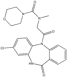 8-Chloro-5-[(N-morpholinocarbonylmethylamino)acetyl]-5,10-dihydro-11H-dibenzo[b,e][1,4]diazepin-11-one Structure