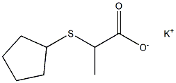 2-(Cyclopentylthio)propionic acid potassium salt 구조식 이미지