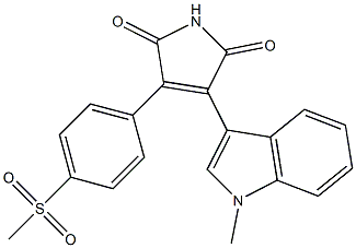 3-(1-Methyl-1H-indol-3-yl)-4-(4-methylsulfonylphenyl)-1H-pyrrole-2,5-dione Structure