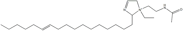 1-[2-(Acetylamino)ethyl]-1-ethyl-2-(11-heptadecenyl)-3-imidazoline-1-ium Structure