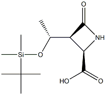 (2R,3S)-4-Oxo-3-[(R)-1-(tert-butyldimethylsiloxy)ethyl]azetidine-2-carboxylic acid 구조식 이미지