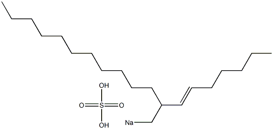 Sulfuric acid 2-(1-heptenyl)tridecyl=sodium ester salt Structure