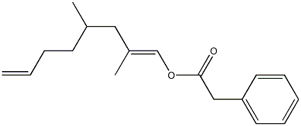Phenylacetic acid 2,4-dimethyl-1,7-octadienyl ester 구조식 이미지