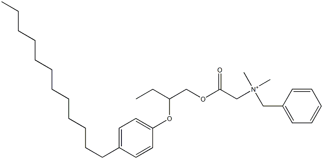 N,N-Dimethyl-N-benzyl-N-[[[2-(4-dodecylphenyloxy)butyl]oxycarbonyl]methyl]aminium Structure