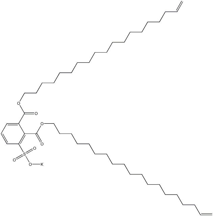 3-(Potassiosulfo)phthalic acid di(18-nonadecenyl) ester Structure