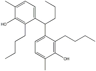 5,5'-Butylidenebis(2-methyl-6-butylphenol) Structure