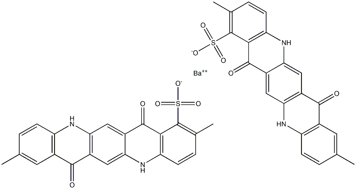 Bis[5,7,12,14-tetrahydro-2,9-dimethyl-7,14-dioxoquino[2,3-b]acridine-1-sulfonic acid]barium salt Structure