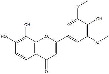 4',7,8-Trihydroxy-3',5'-dimethoxyflavone Structure