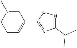 3-Isopropyl-5-[(1,2,5,6-tetrahydro-1-methylpyridin)-3-yl]-1,2,4-oxadiazole 구조식 이미지