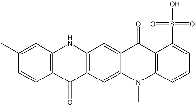 5,7,12,14-Tetrahydro-5,10-dimethyl-7,14-dioxoquino[2,3-b]acridine-1-sulfonic acid Structure