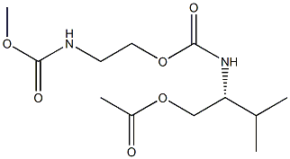 (+)-[(R)-1-Acetyloxymethyl-2-methylpropyl]carbamic acid (2-methoxycarbonylaminoethyl) ester Structure