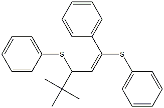 (E)-1,3-Bis(phenylthio)-1-phenyl-4,4-dimethyl-1-pentene Structure