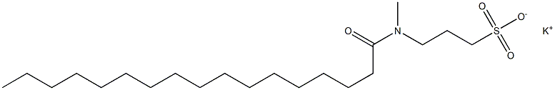 3-(N-Heptadecanoyl-N-methylamino)-1-propanesulfonic acid potassium salt 구조식 이미지