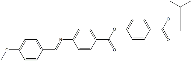 4-[4-(4-Methoxybenzylideneamino)benzoyloxy]benzoic acid (1,1,2-trimethylpropyl) ester 구조식 이미지