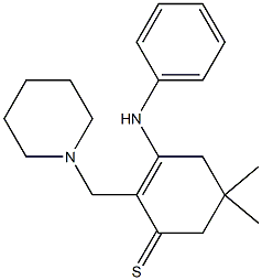 2-[(Piperidin-1-yl)methyl]-3-phenylamino-5,5-dimethyl-2-cyclohexene-1-thione Structure