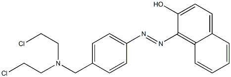 1-[p-[Bis(2-chloroethyl)aminomethyl]phenyl]azo-2-naphthol 구조식 이미지