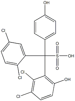 (2,5-Dichlorophenyl)(2,3-dichloro-6-hydroxyphenyl)(4-hydroxyphenyl)methanesulfonic acid Structure