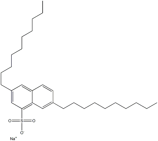 3,7-Didecyl-1-naphthalenesulfonic acid sodium salt Structure