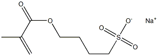 4-(Methacryloyloxy)butane-1-sulfonic acid sodium salt 구조식 이미지