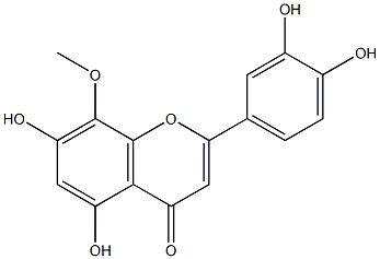 3',4',5,7-Tetrahydroxy-8-methoxyflavone 구조식 이미지