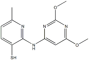 2-[(2,4-Dimethoxy-6-pyrimidinyl)amino]-6-methyl-3-pyridinethiol Structure