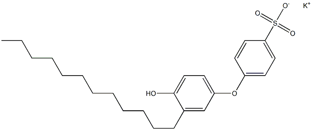 4'-Hydroxy-3'-dodecyl[oxybisbenzene]-4-sulfonic acid potassium salt 구조식 이미지