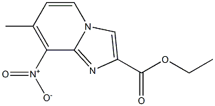 7-Methyl-8-nitroimidazo[1,2-a]pyridine-2-carboxylic acid ethyl ester 구조식 이미지