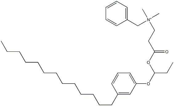 N,N-Dimethyl-N-benzyl-N-[2-[[1-(3-tridecylphenyloxy)propyl]oxycarbonyl]ethyl]aminium Structure