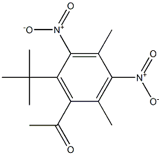 1-tert-Butyl-6-acetyl-3,5-dimethyl-2,4-dinitrobenzene 구조식 이미지
