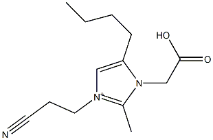 3-(2-Cyanoethyl)-2-methyl-5-butyl-1-(carboxymethyl)-1H-imidazol-3-ium Structure