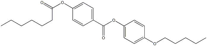 p-Heptanoyloxybenzoic acid p-(pentyloxy)phenyl ester 구조식 이미지