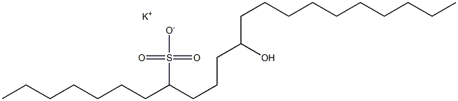 12-Hydroxydocosane-8-sulfonic acid potassium salt 구조식 이미지