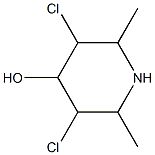 3,5-Dichloro-2,6-dimethyl-4-piperidinol Structure